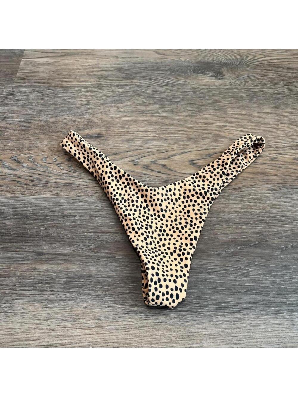 Women's Multi and Tan Bikini-and-tankini-bottom